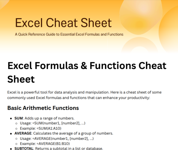 Mega Cheat Sheet Bundle