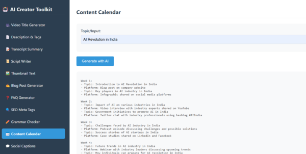 AI Creator Toolkit