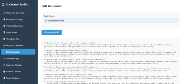 AI Creator Toolkit