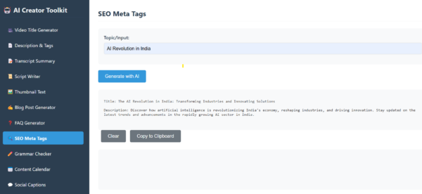 AI Creator Toolkit