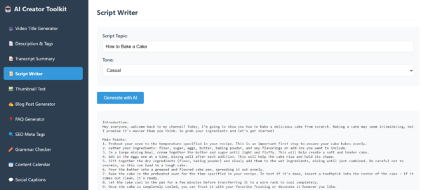 AI Creator Toolkit