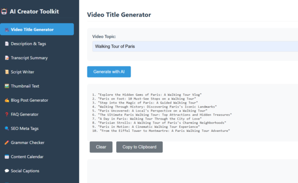 AI Creator Toolkit