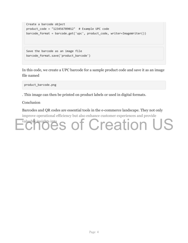 Automate Product Barcode Creation