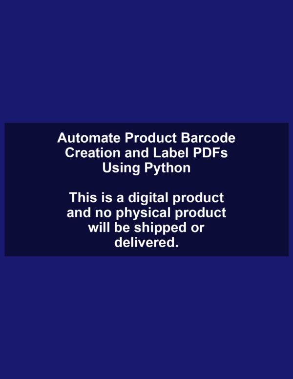 Automate Product Barcode Creation
