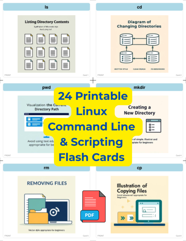 Linux Command Line & Scripting Flash Cards - cover page