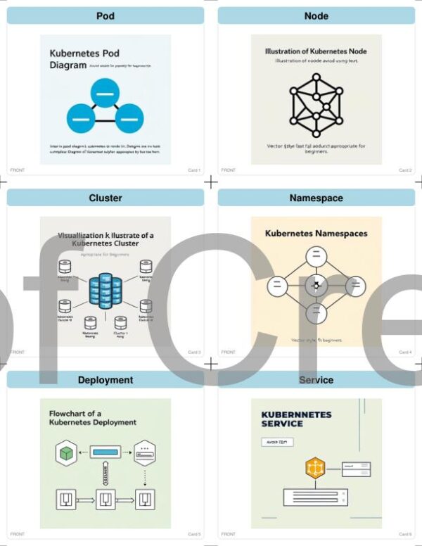 Kubernetes Flash Cards – Printable Double-Sided PDF