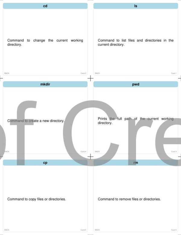 Linux Command Line & Scripting Flash Cards