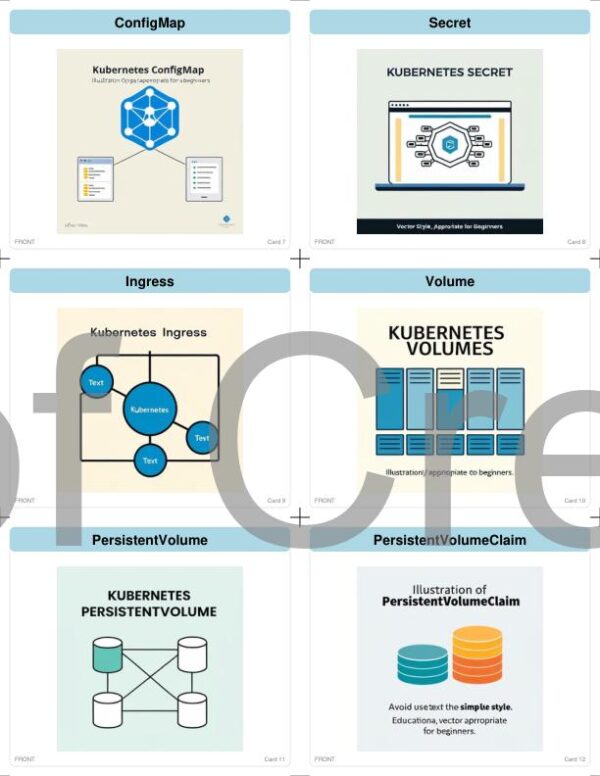 Kubernetes Flash Cards – Printable Double-Sided PDF