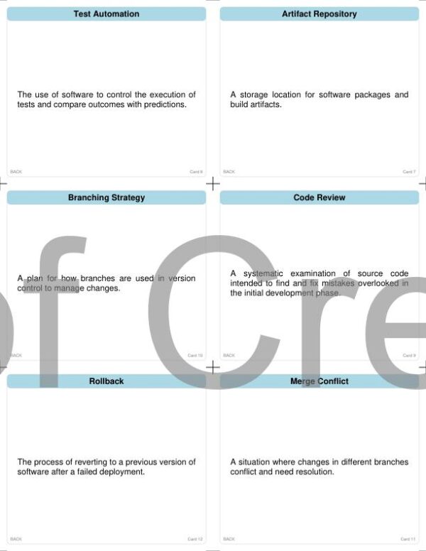 CI/CD Flash Cards
