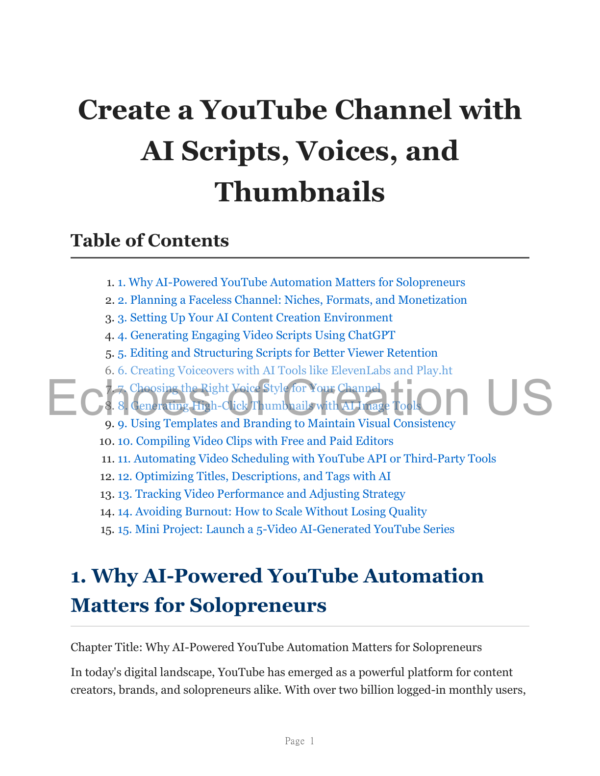 YouTube Automation Using AI