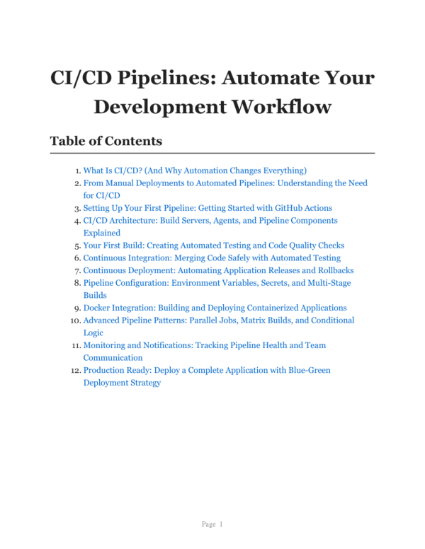 CI/CD Pipelines Mastery