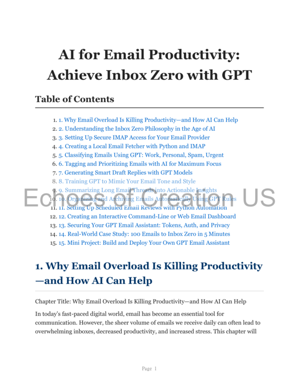 AI Email Productivity eBook