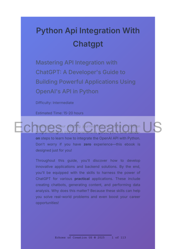 Python API Integration Mini Course