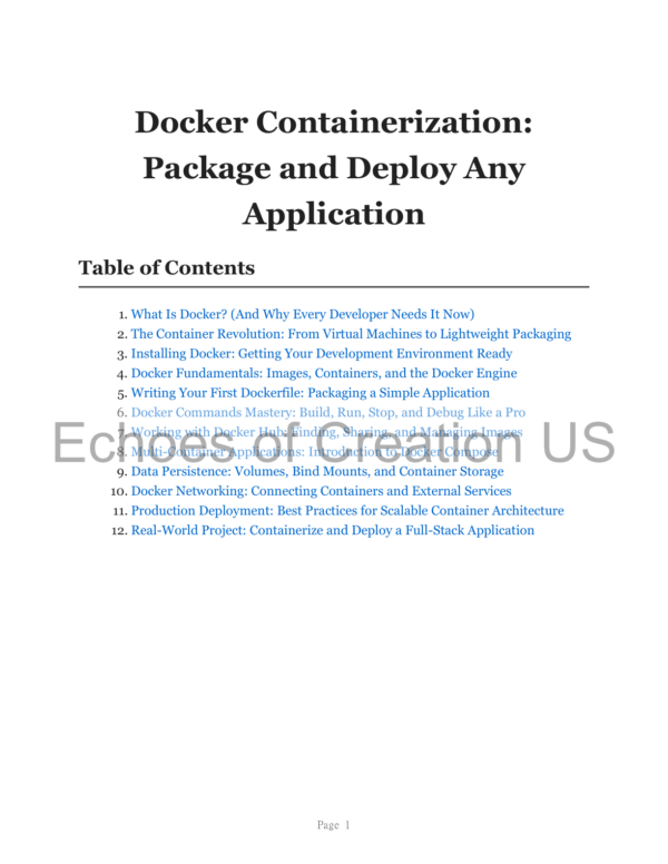 Docker Containerization Mini Course and Study Guide