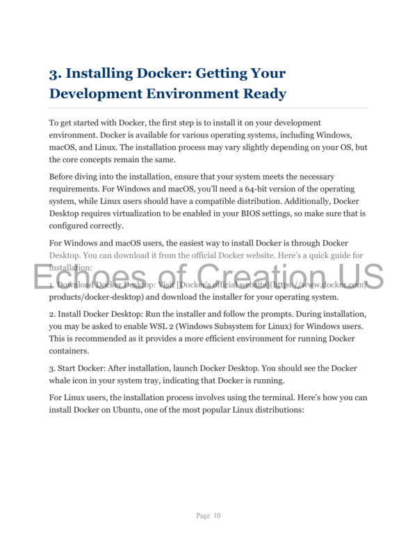 Docker Containerization Mini Course and Study Guide