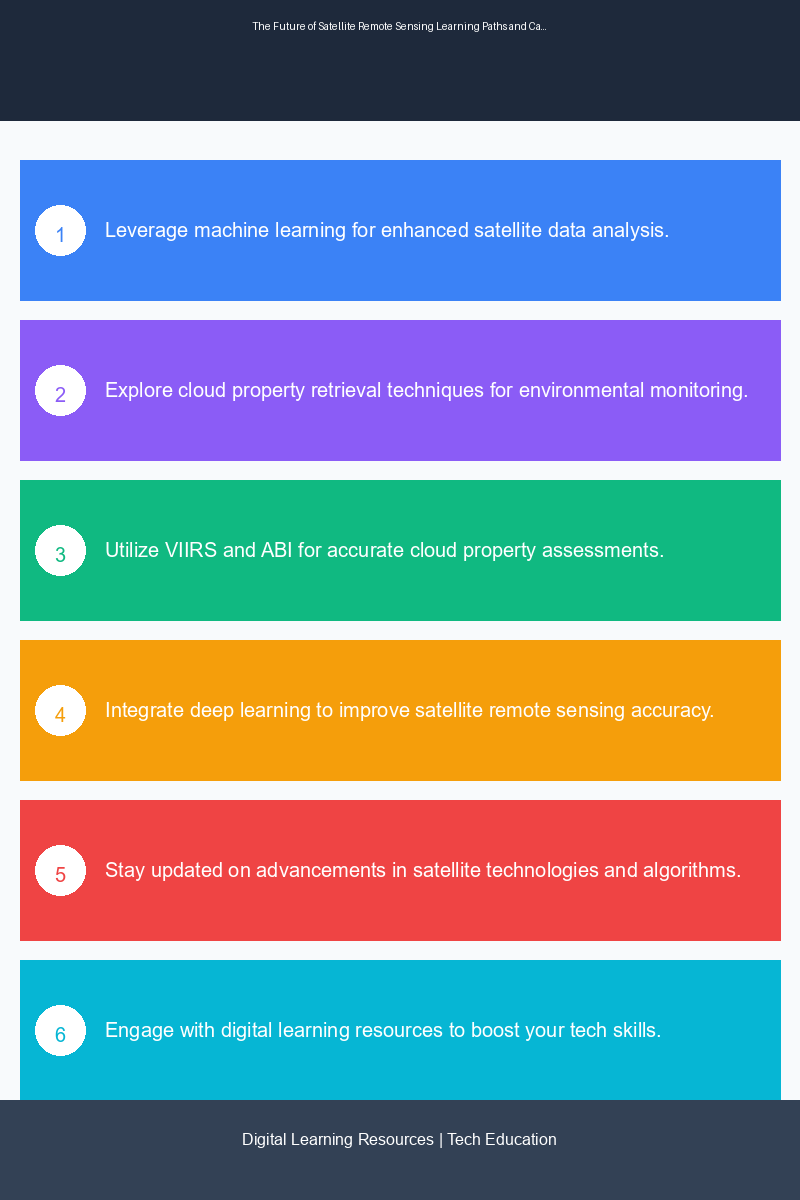 Educational infographic illustrating cloud property retrieval techniques using satellite data and machine learning
