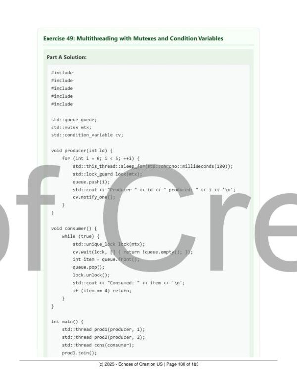 C++ Printable Exercises Workbook