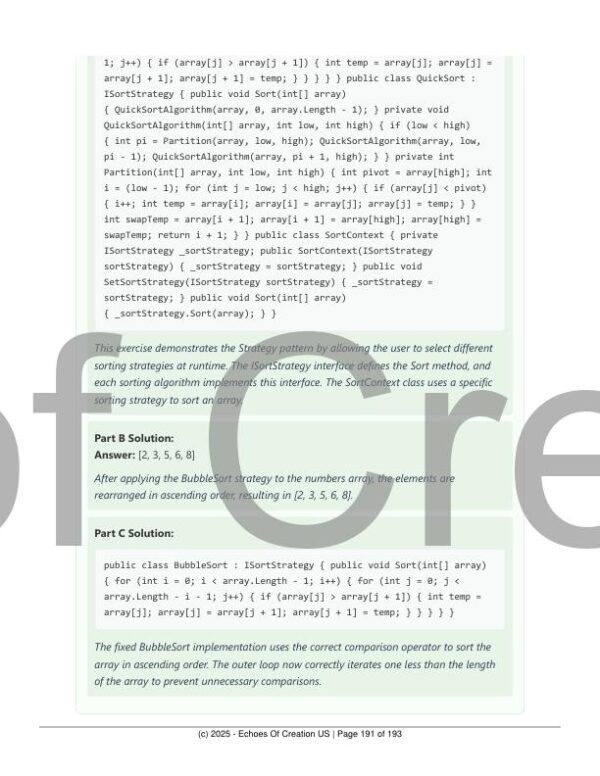 Printable C# Exercises Workbook and Study Guide