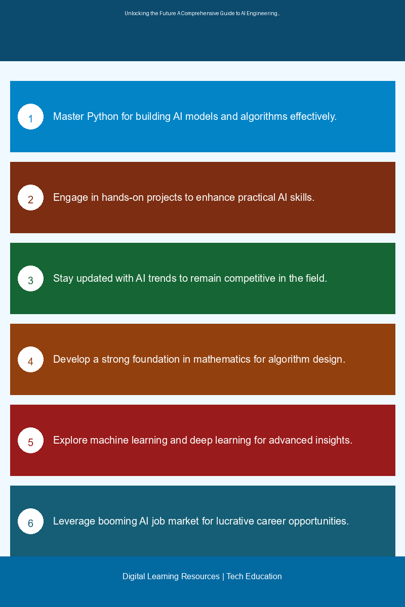 Educational infographic illustrating the AI engineering career path and essential skills needed