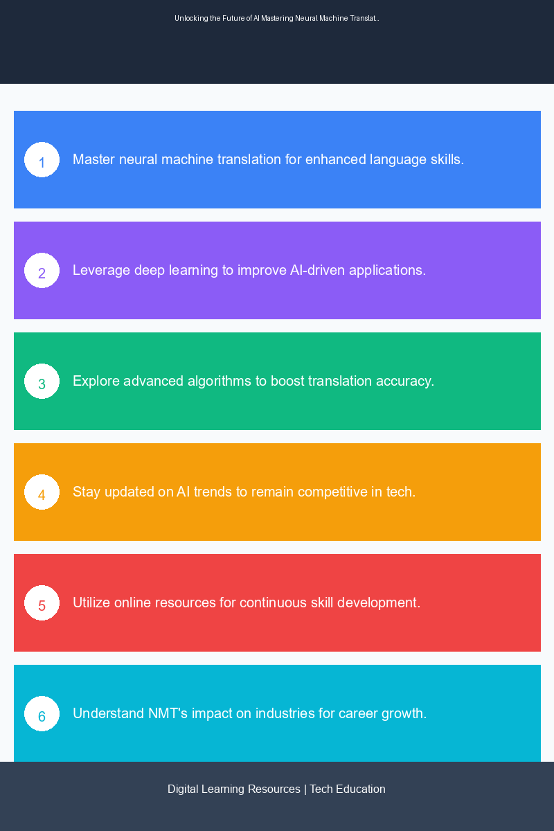Educational infographic illustrating neural machine translation and its applications in AI technology